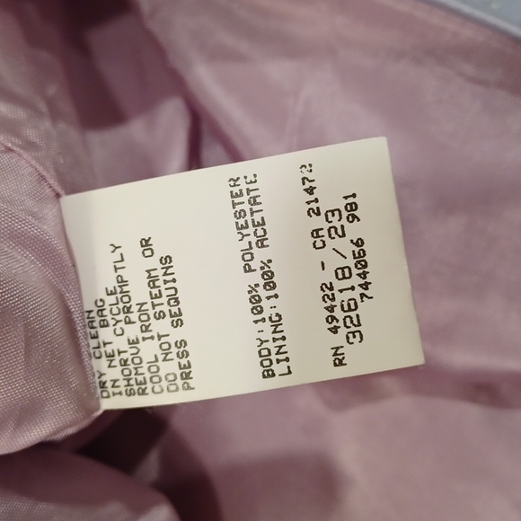 Jessica McClintock Gunne Sax Faux 2 Piece Lilac Satin Gown NEW- Sz. 7/8 - Picture 13 of 14